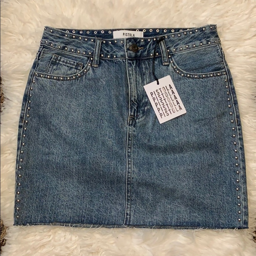 3 for $50🎉NWT pistola studded jean skirt